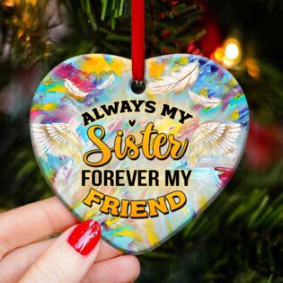 Angel Always My Sister Forever My Friend - Heart Ornament - Owl Ohh