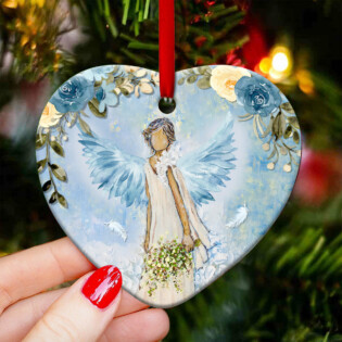 Angel Faith Feathers Appear When Angels Are Near - Heart Ornament - Owl Ohh - Owl Ohh