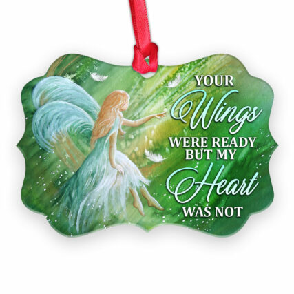 Angel Faith Your Wings Were Ready But My Heart Was Not - Horizontal Ornament - Owl Ohh - Owl Ohh