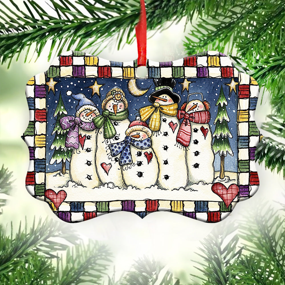 Family Christmas The Love Of Family Is Lifes Greatest Blessing - Horizontal Ornament - Owl Ohh - Owl Ohh