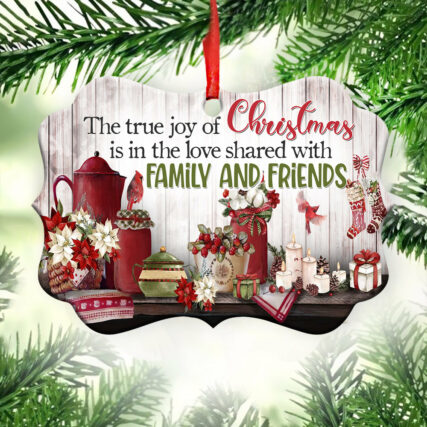 Christmas Is In The Love Shared With Family And Friends - Horizontal Ornament - Owl Ohh - Owl Ohh