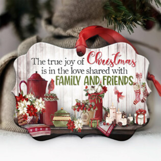 Christmas Is In The Love Shared With Family And Friends - Horizontal Ornament - Owl Ohh - Owl Ohh