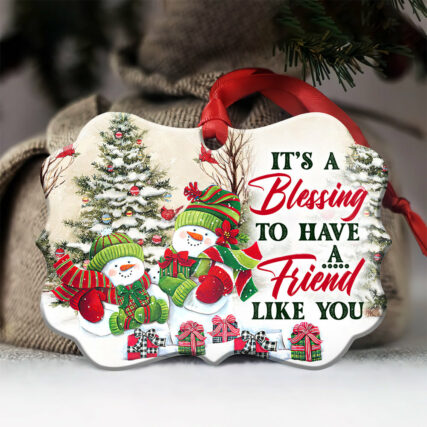 Snowman Have A Friend Like You - Horizontal Ornament - Owl Ohh - Owl Ohh