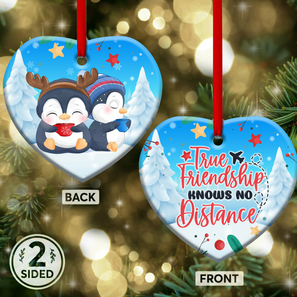 Penguin Bestie True Friendship - Heart Ornament - Owl Ohh - Owl Ohh
