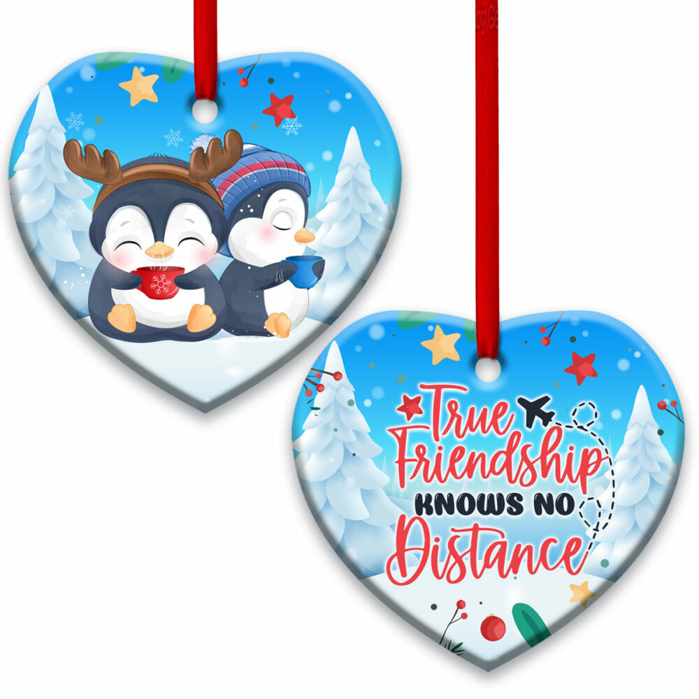 Penguin Bestie True Friendship - Heart Ornament - Owl Ohh - Owl Ohh