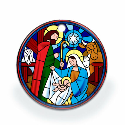 Jesus Nativity Love Life - Circle Ornament - Owl Ohh - Owl Ohh