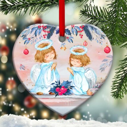 Family Angel Lucky Me To Have A Sister Like You - Heart Ornament - Owl Ohh - Owl Ohh