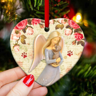 Pet Memorial Angel You Left Paw Prints On My Heart - Heart Ornament - Owl Ohh - Owl Ohh