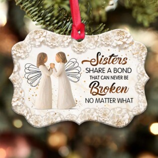 Family Sister Angel A Bond That Can Never Be Broken - Horizontal Ornament - Owl Ohh - Owl Ohh