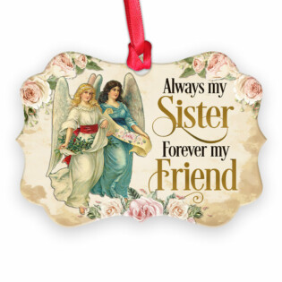 Family Angel Always My Sister Forever My Friend - Horizontal Ornament - Owl Ohh - Owl Ohh