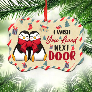 Penguin Bestie I Wish You Lived Next Door - Horizontal Ornament - Owl Ohh - Owl Ohh