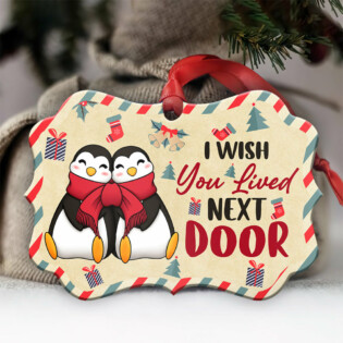 Penguin Bestie I Wish You Lived Next Door - Horizontal Ornament - Owl Ohh - Owl Ohh