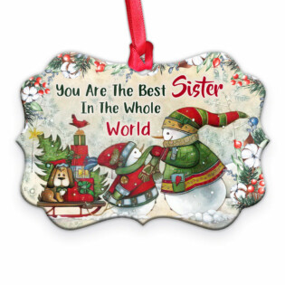 Snowman You Are The Best Sister In The Whole World - Horizontal Ornament - Owl Ohh - Owl Ohh