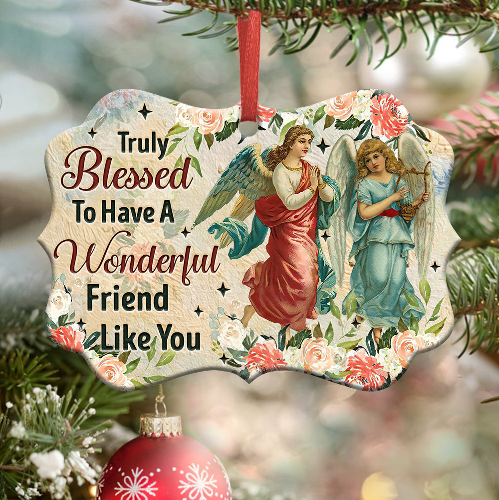 Angel Truly Blessed To Have A Wonderful Friend Like You - Horizontal Ornament - Owl Ohh - Owl Ohh