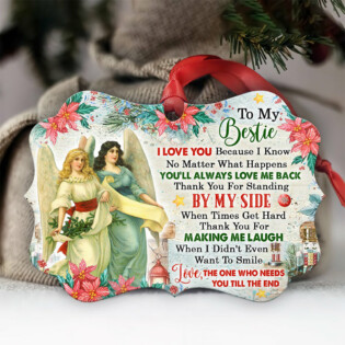 Family Bestie Christmas To My Bestie - Horizontal Ornament - Owl Ohh - Owl Ohh