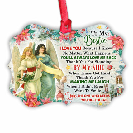 Family Bestie Christmas To My Bestie - Horizontal Ornament - Owl Ohh - Owl Ohh