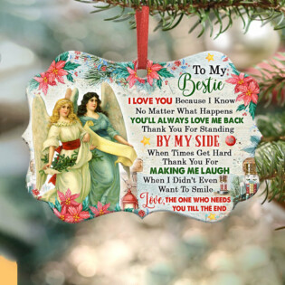 Family Bestie Christmas To My Bestie - Horizontal Ornament - Owl Ohh - Owl Ohh