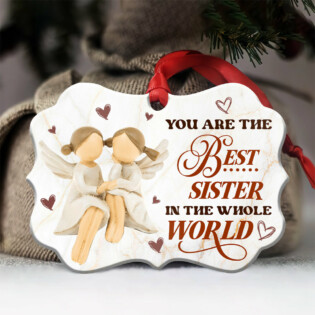 Family Sister Angel You Are The Best Sister In The Whole World - Horizontal Ornament - Owl Ohh - Owl Ohh