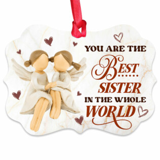 Family Sister Angel You Are The Best Sister In The Whole World - Horizontal Ornament - Owl Ohh - Owl Ohh