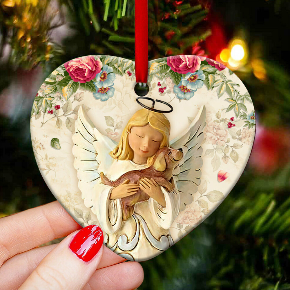 Dog Memorial Angel Faith Still I Love You Forever - Heart Ornament - Owl Ohh - Owl Ohh