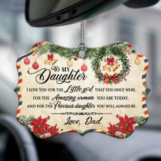 Family Christmas Letter Dad To Daughter - Horizontal Ornament - Owl Ohh - Owl Ohh