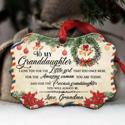 Family Christmas Letter Grandma To Granddaughter - Horizontal Ornament - Owl Ohh - Owl Ohh