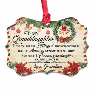 Family Christmas Letter Grandma To Granddaughter - Horizontal Ornament - Owl Ohh - Owl Ohh