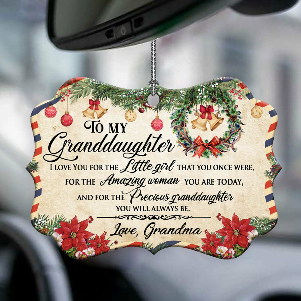 Family Christmas Letter Grandma To Granddaughter - Horizontal Ornament - Owl Ohh - Owl Ohh