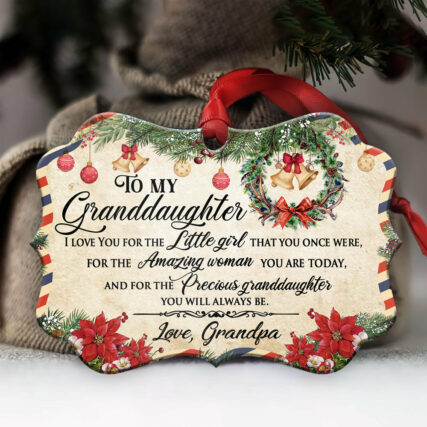 Family Christmas Letter Grandpa To Granddaughter - Horizontal Ornament - Owl Ohh - Owl Ohh