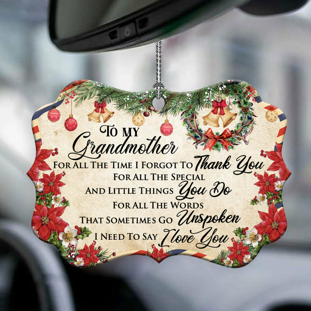 Family Letter To Grandma Christmas Letter - Horizontal Ornament - Owl Ohh - Owl Ohh