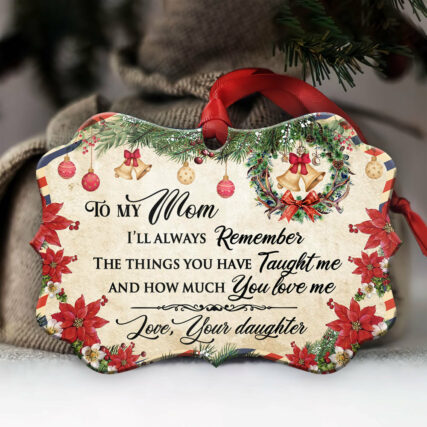 Family Letter From Daughter To Mom Christmas Letter - Horizontal Ornament - Owl Ohh - Owl Ohh