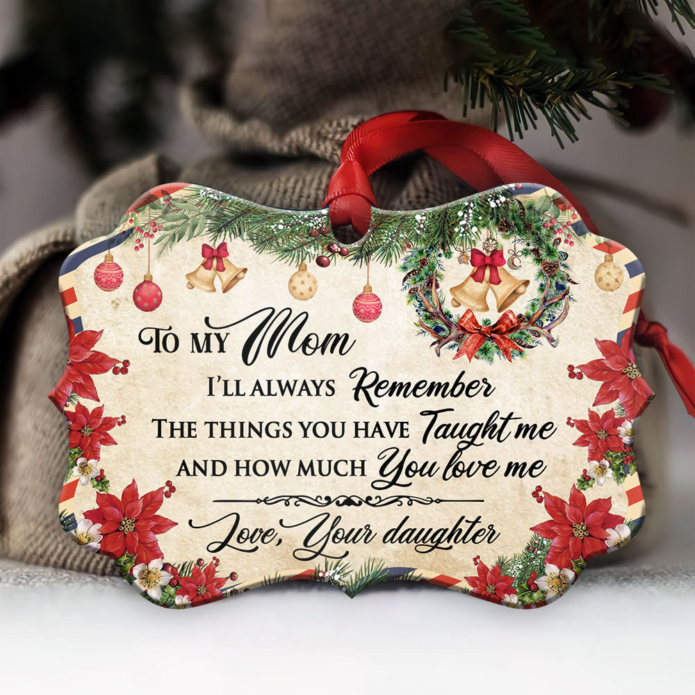 Family Letter From Daughter To Mom Christmas Letter - Horizontal Ornament - Owl Ohh - Owl Ohh