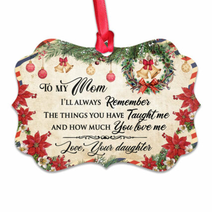 Family Letter From Daughter To Mom Christmas Letter - Horizontal Ornament - Owl Ohh - Owl Ohh