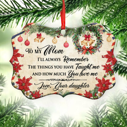 Family Letter From Daughter To Mom Christmas Letter - Horizontal Ornament - Owl Ohh - Owl Ohh