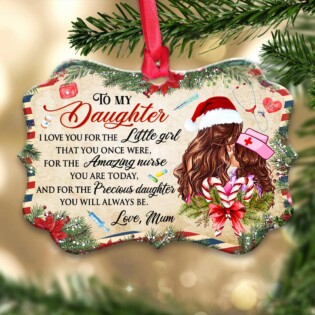 Nurse To My Daughter - Horizontal Ornament - Owl Ohh - Owl Ohh
