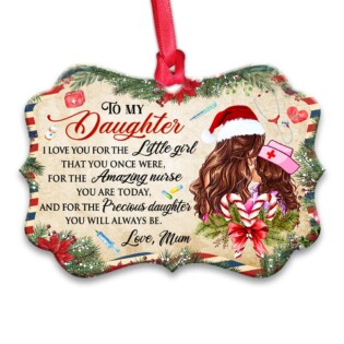 Nurse To My Daughter - Horizontal Ornament - Owl Ohh - Owl Ohh