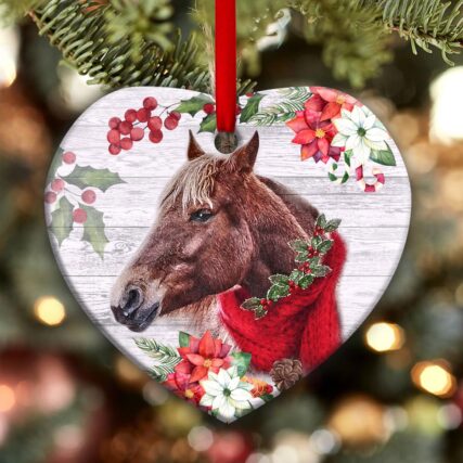 Horse Inside Leg Outside Rein - Heart Ornament - Owl Ohh - Owl Ohh