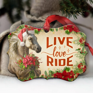 Horse Live Love Ride - Horizontal Ornament - Owl Ohh - Owl Ohh
