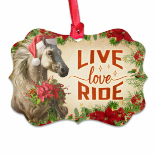 Horse Live Love Ride - Horizontal Ornament - Owl Ohh - Owl Ohh