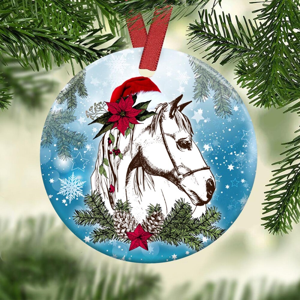 Horse Just A Girl Who Loves Horse - Circle Ornament - Owl Ohh - Owl Ohh