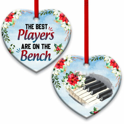 Piano The Best Players Are On The Bench - Heart Ornament - Owl Ohh - Owl Ohh