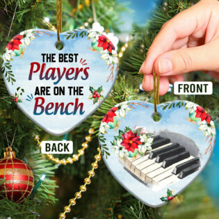 Piano The Best Players Are On The Bench - Heart Ornament - Owl Ohh - Owl Ohh