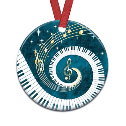 Teacher Piano Teacher Classic - Circle Ornament - Owl Ohh - Owl Ohh