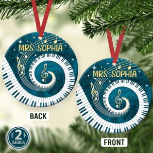 Teacher Piano Teacher Classic - Circle Ornament - Owl Ohh - Owl Ohh