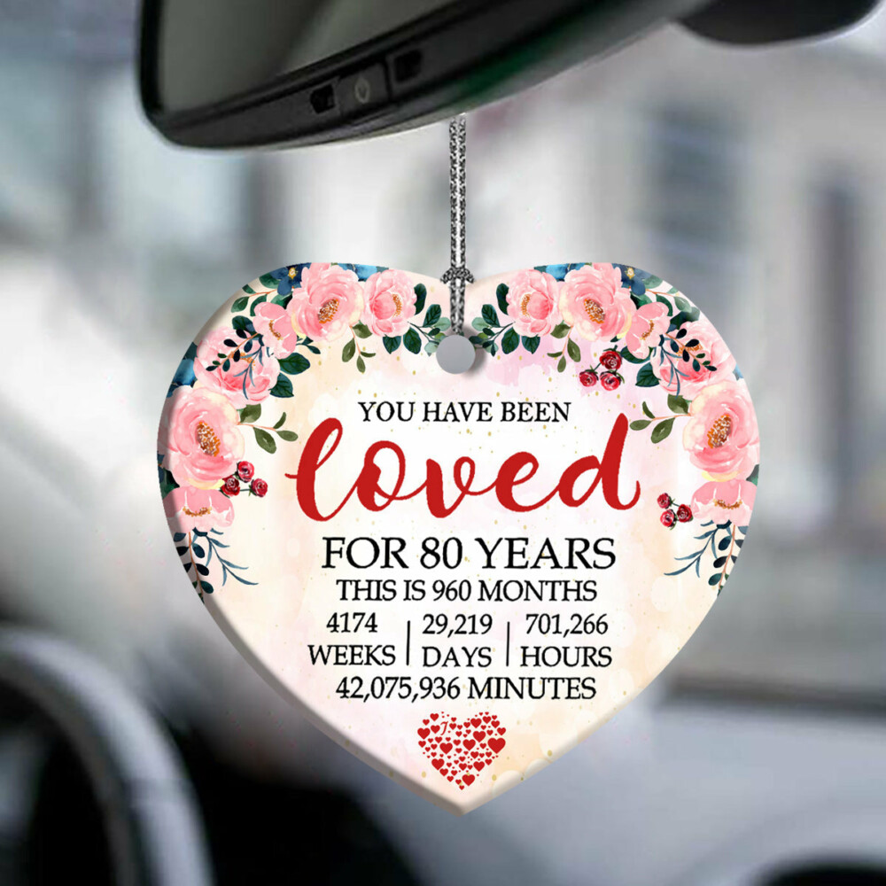 Mother Gift You Have Been Loved For 80 Years - Heart Ornament - Owl Ohh - Owl Ohh