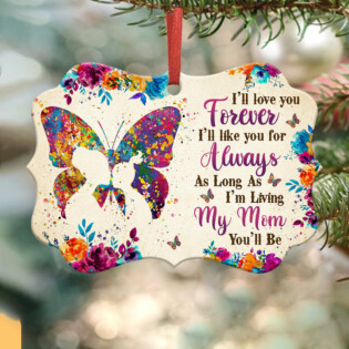 Family Mom Gift I Will Love You Forever - Horizontal Ornament - Owl Ohh - Owl Ohh