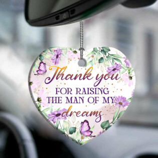 Butterfly Mother In Law Gift Thank You For Raising The Man Of My Dreams - Heart Ornament - Owl Ohh - Owl Ohh