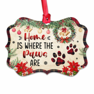 Family Mother Gift Home Is Where The Paws Are - Horizontal Ornament - Owl Ohh - Owl Ohh