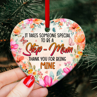 Mother Gift Special To Be A Step Mum - Heart Ornament - Owl Ohh - Owl Ohh