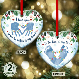 Family Mother I Love You From The Bottom Of My Heart To The Tip Of My Toes - Heart Ornament - Owl Ohh - Owl Ohh